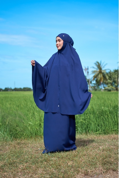 Telekung Tyara Deep Blue